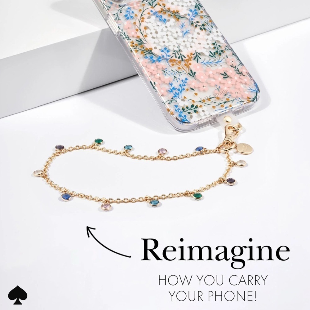 kate spade Phone Charm Bracelet in High Shine. Fits All Phones. - Picture 5 of 10